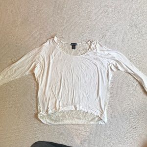 White long sleeve shirt with lace back